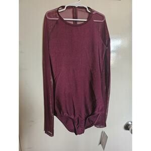 NWT Double Platinum Performance Wear‎ Burgundy Medium Dance Gymnastics
